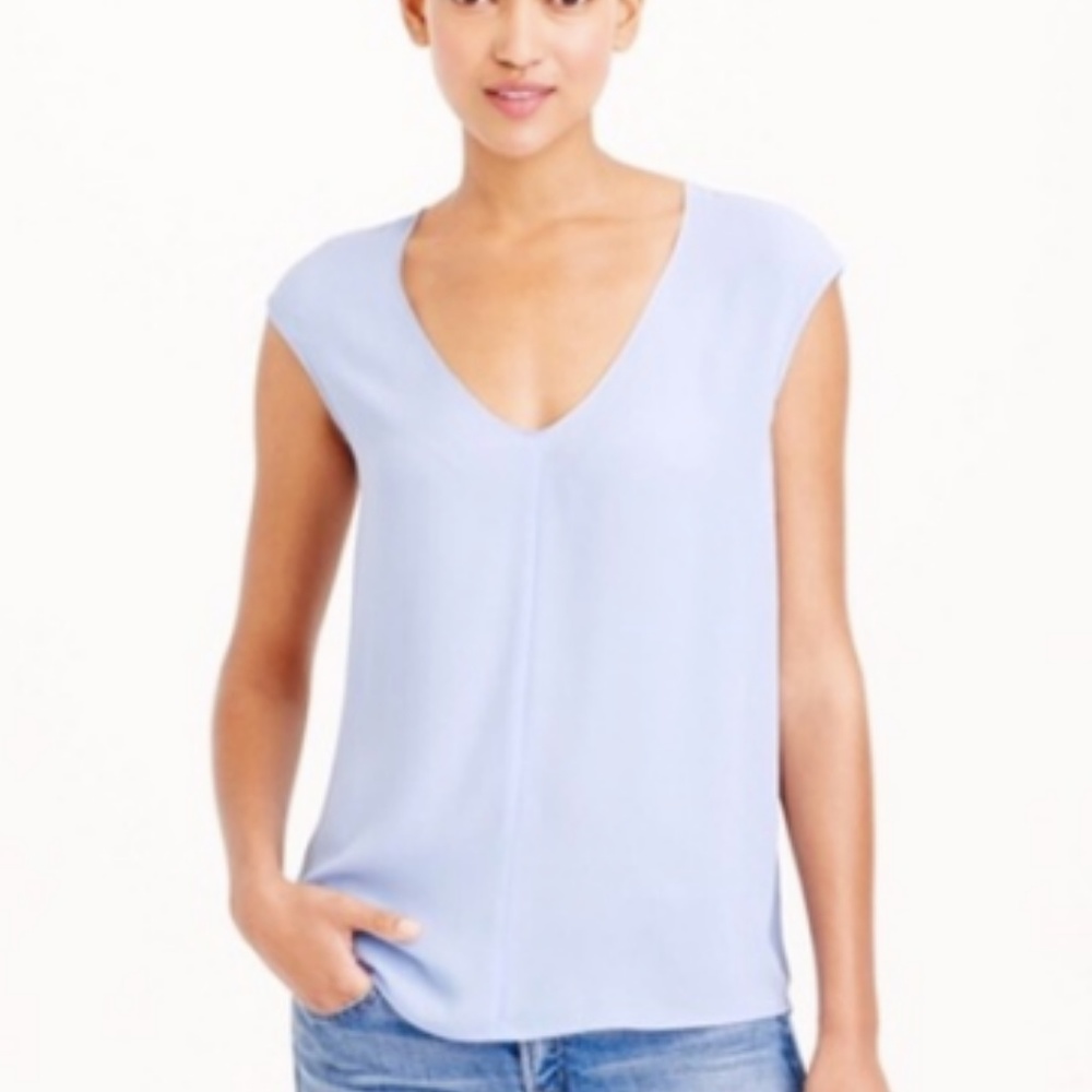 J. Crew Cap Sleeve Shirttail Orchid Blouse Size OO